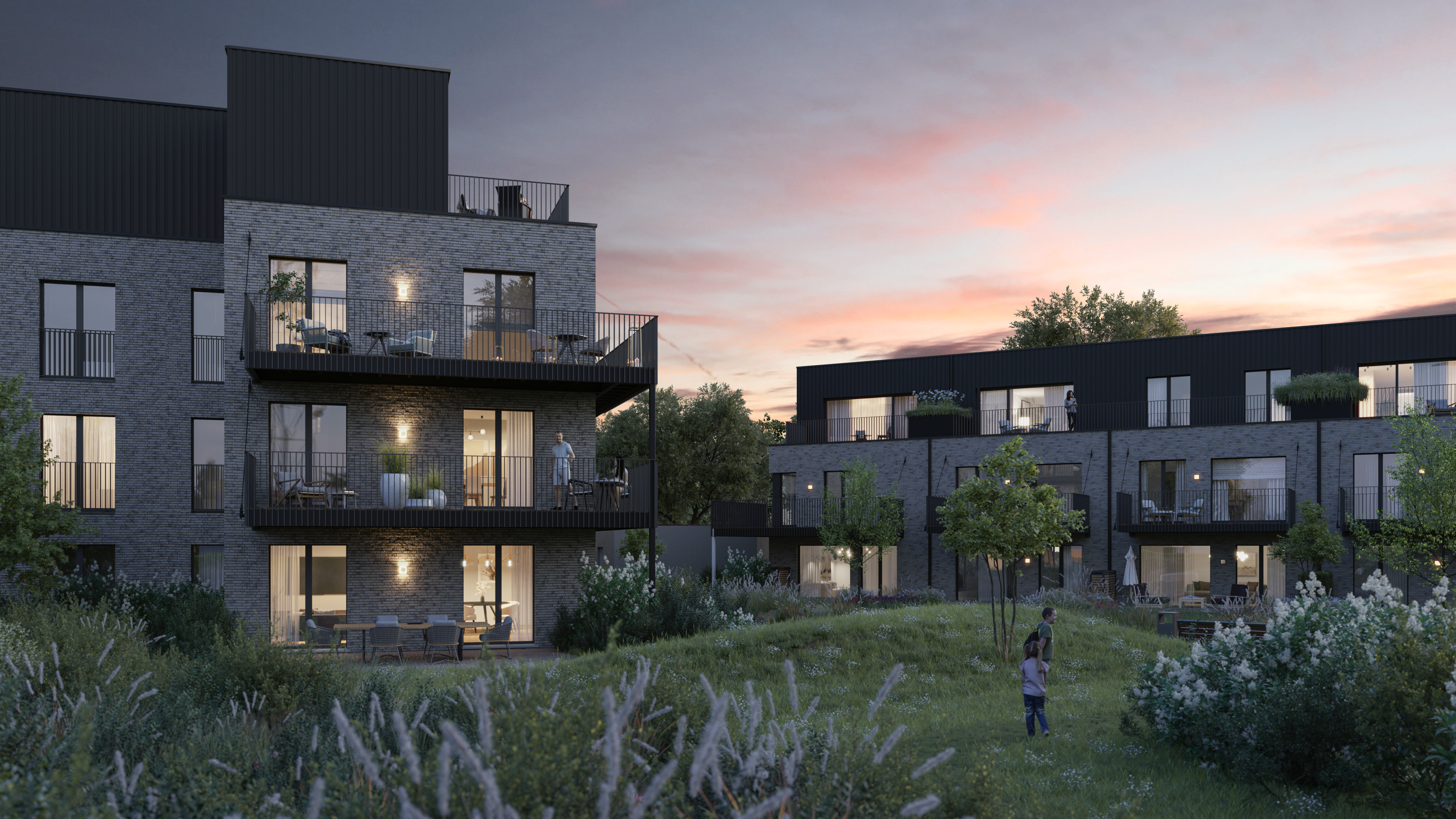 render van O3SHIFT met avondlicht