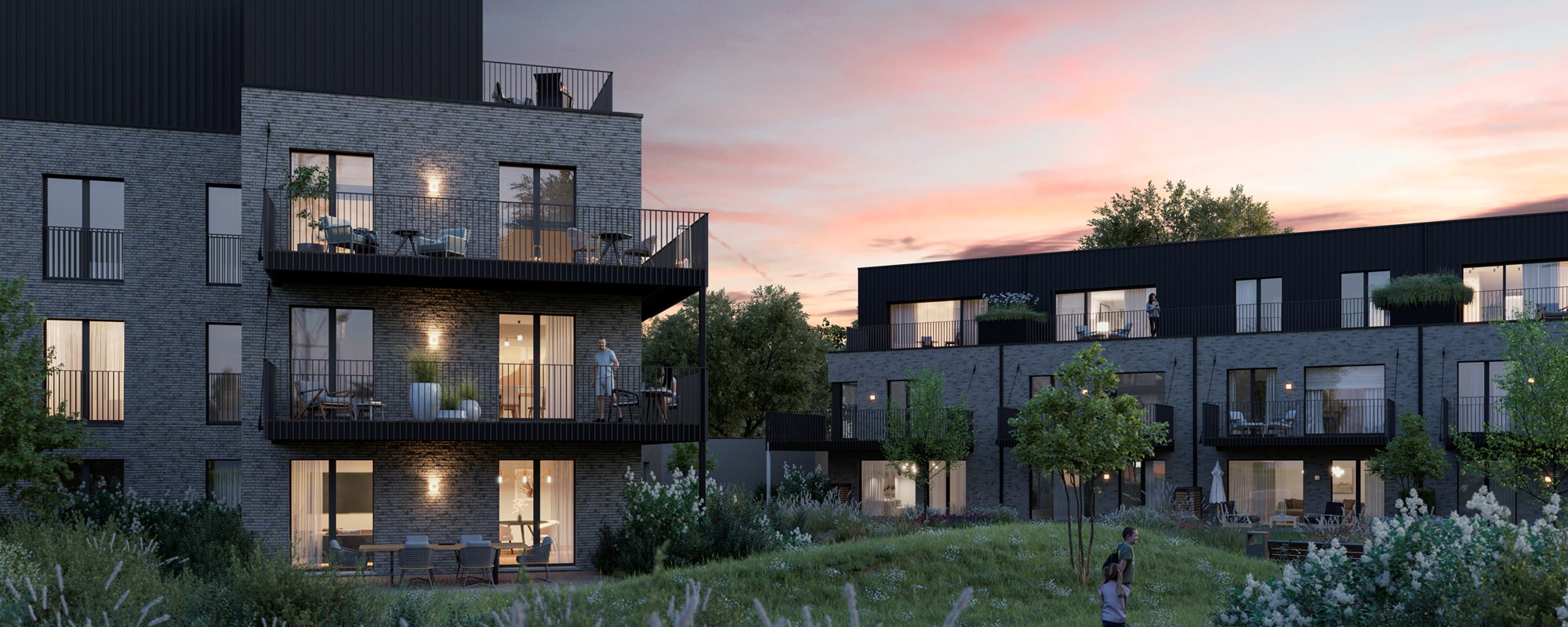 render van O3SHIFT met avondlicht