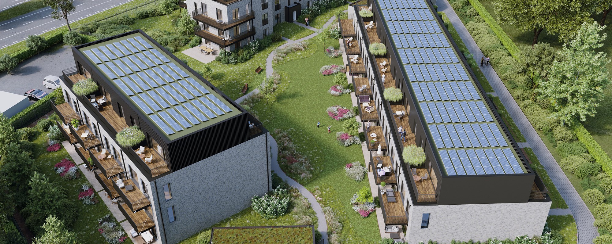 luchtbeeld Render van O3SHIFT LIER